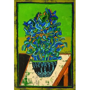 Anwar Maqsood, 24 x 36 Inch, Acrylic on Canvas, Floral Painting, AC-AWM-095